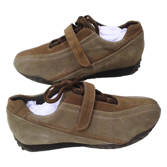 Stonefly Suede Leather Sneaker -38 LaceUp Strap Tread Two-Tone Brown Athleisure - Picture 4 of 10